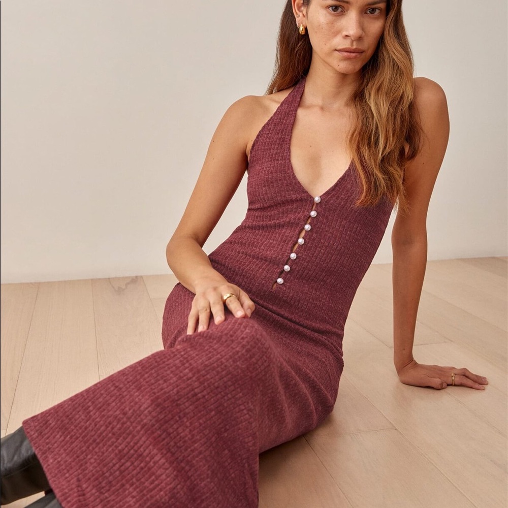 Reformation Zane Dress Crimson NWT XL